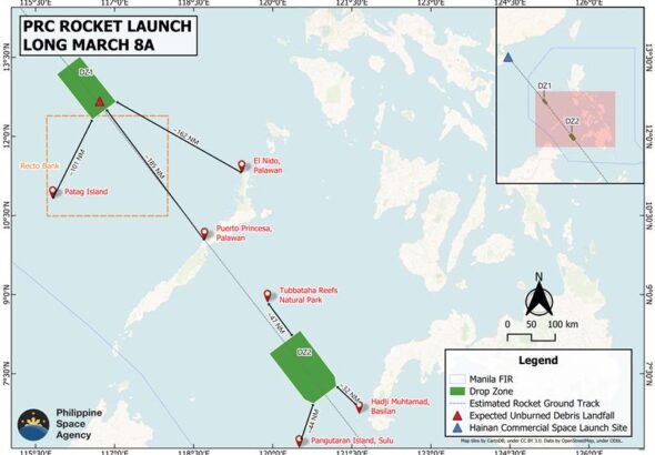 Advisory on the Long March 8A rocket launch