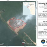 Satellite image on Thursday 16 April shows 28.6 hectares burned